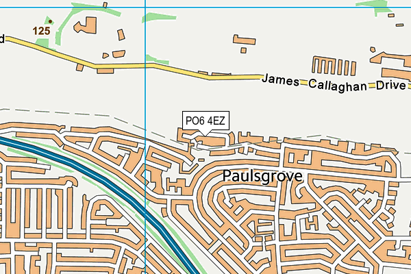 PO6 4EZ map - OS VectorMap District (Ordnance Survey)