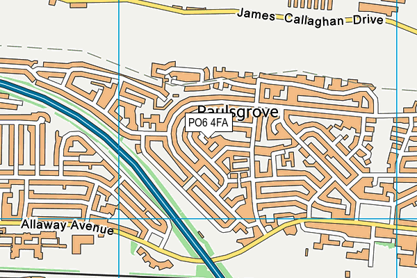 PO6 4FA map - OS VectorMap District (Ordnance Survey)