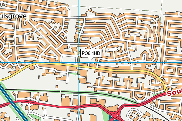 PO6 4HD map - OS VectorMap District (Ordnance Survey)