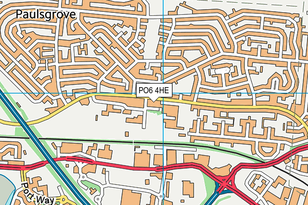 PO6 4HE map - OS VectorMap District (Ordnance Survey)