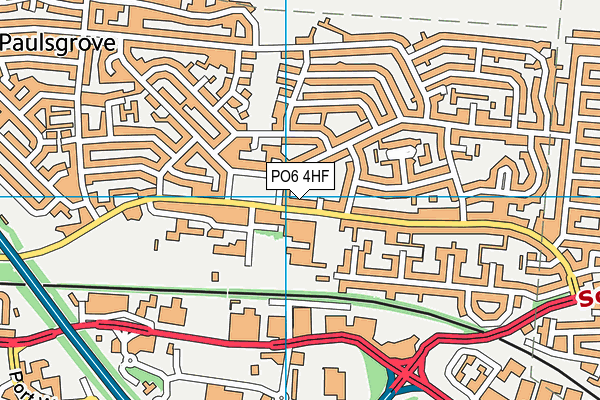 PO6 4HF map - OS VectorMap District (Ordnance Survey)