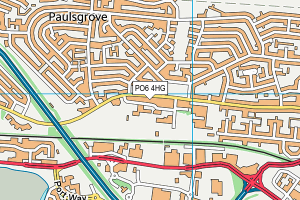 PO6 4HG map - OS VectorMap District (Ordnance Survey)