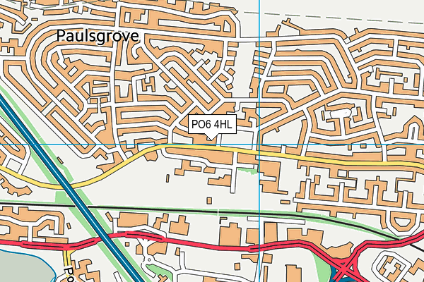 PO6 4HL map - OS VectorMap District (Ordnance Survey)