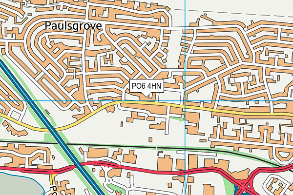 PO6 4HN map - OS VectorMap District (Ordnance Survey)