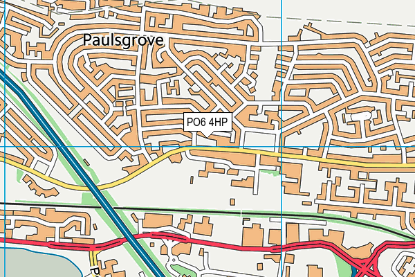 PO6 4HP map - OS VectorMap District (Ordnance Survey)