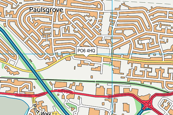 PO6 4HQ map - OS VectorMap District (Ordnance Survey)