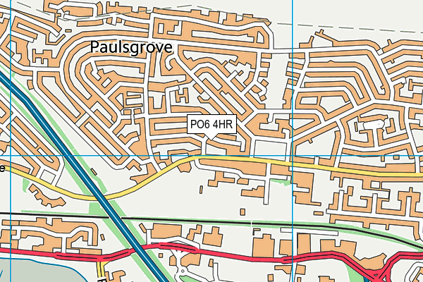 PO6 4HR map - OS VectorMap District (Ordnance Survey)