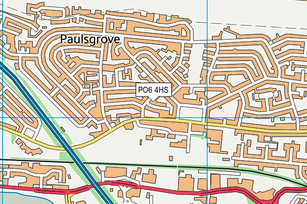 PO6 4HS map - OS VectorMap District (Ordnance Survey)