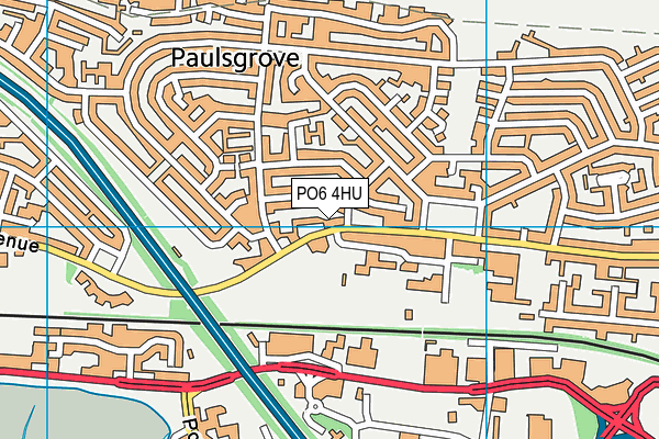 PO6 4HU map - OS VectorMap District (Ordnance Survey)