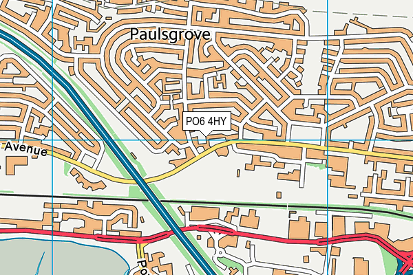PO6 4HY map - OS VectorMap District (Ordnance Survey)