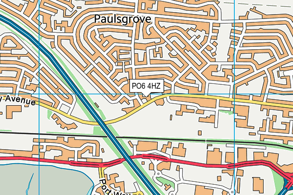 PO6 4HZ map - OS VectorMap District (Ordnance Survey)