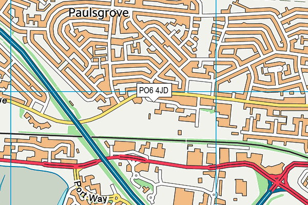 St Paul's Catholic Primary School map (PO6 4JD) - OS VectorMap District (Ordnance Survey)