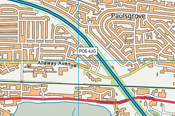 PO6 4JG map - OS VectorMap District (Ordnance Survey)