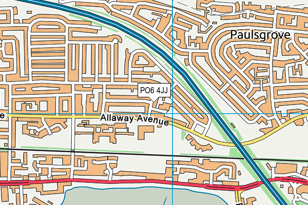 PO6 4JJ map - OS VectorMap District (Ordnance Survey)