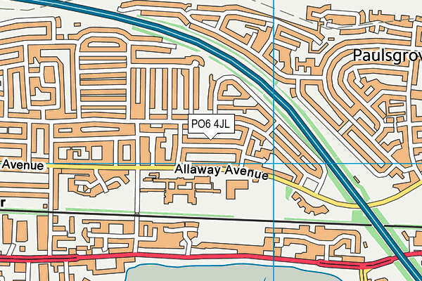 PO6 4JL map - OS VectorMap District (Ordnance Survey)