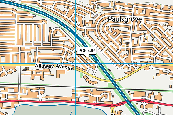 PO6 4JP map - OS VectorMap District (Ordnance Survey)