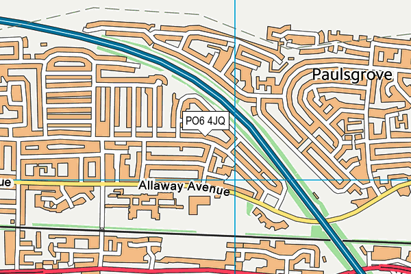 PO6 4JQ map - OS VectorMap District (Ordnance Survey)