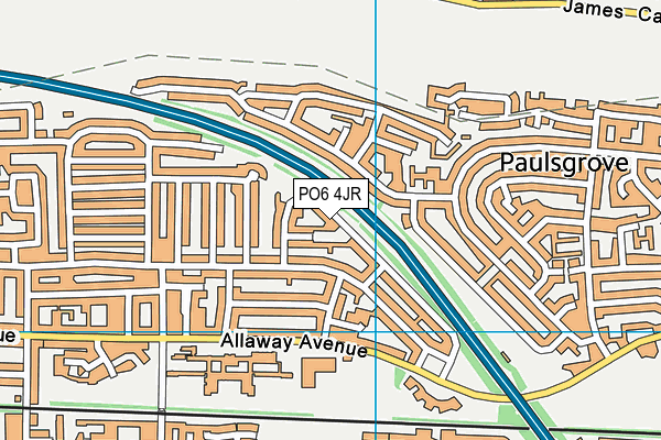 PO6 4JR map - OS VectorMap District (Ordnance Survey)