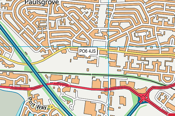 PO6 4JS map - OS VectorMap District (Ordnance Survey)