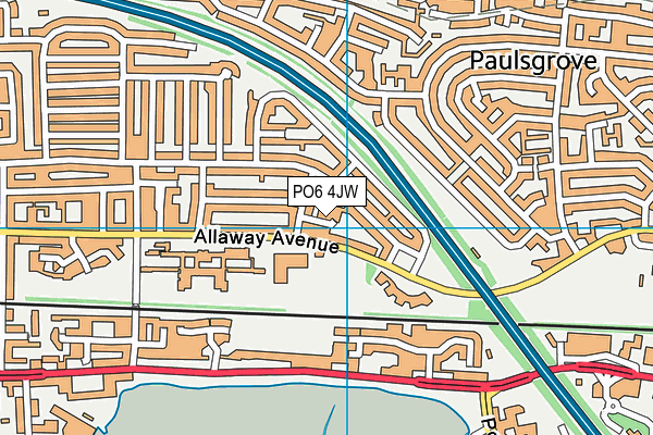 PO6 4JW map - OS VectorMap District (Ordnance Survey)