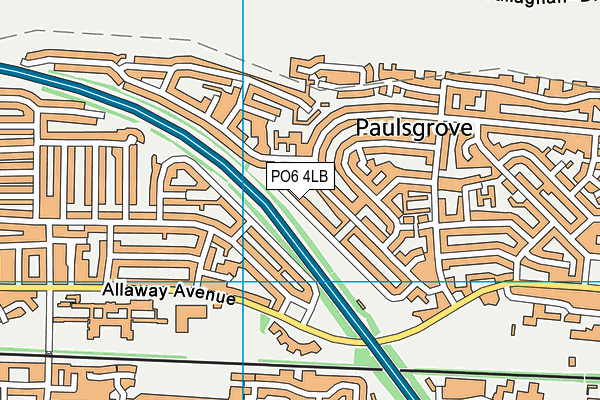 PO6 4LB map - OS VectorMap District (Ordnance Survey)