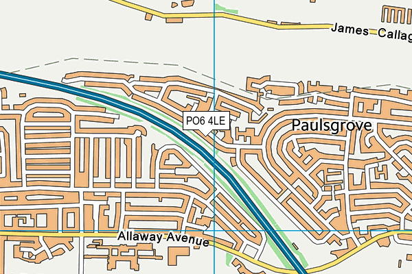 PO6 4LE map - OS VectorMap District (Ordnance Survey)