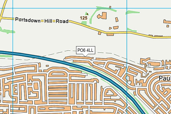 PO6 4LL map - OS VectorMap District (Ordnance Survey)