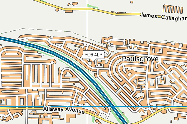 PO6 4LP map - OS VectorMap District (Ordnance Survey)