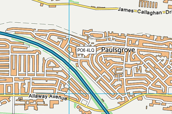 PO6 4LQ map - OS VectorMap District (Ordnance Survey)