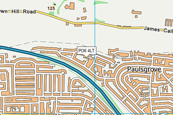 PO6 4LT map - OS VectorMap District (Ordnance Survey)