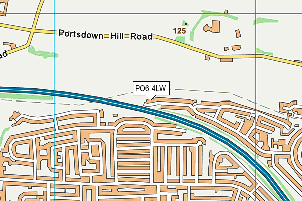 PO6 4LW map - OS VectorMap District (Ordnance Survey)