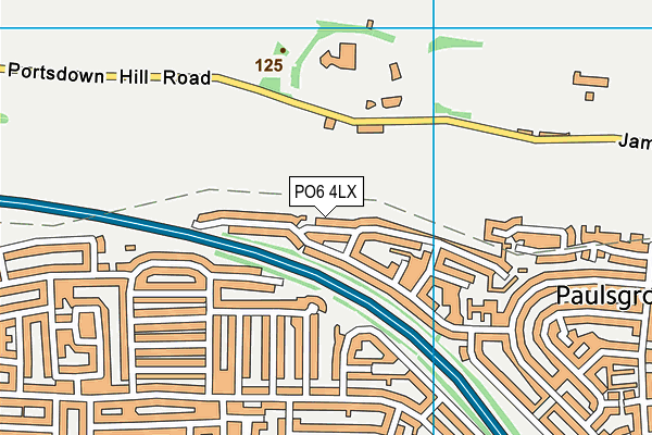 PO6 4LX map - OS VectorMap District (Ordnance Survey)