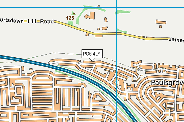 PO6 4LY map - OS VectorMap District (Ordnance Survey)