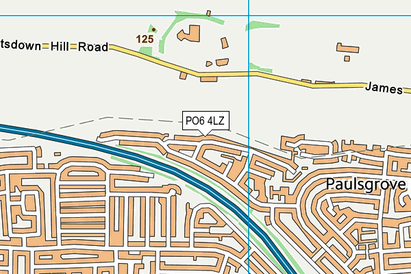 PO6 4LZ map - OS VectorMap District (Ordnance Survey)
