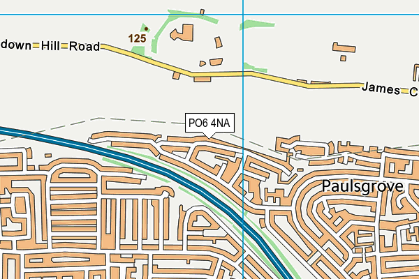 PO6 4NA map - OS VectorMap District (Ordnance Survey)
