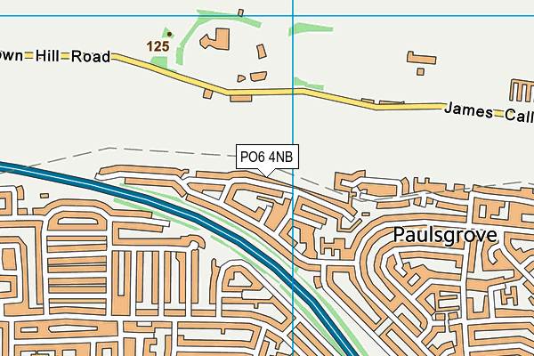 PO6 4NB map - OS VectorMap District (Ordnance Survey)