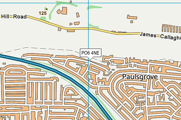 PO6 4NE map - OS VectorMap District (Ordnance Survey)