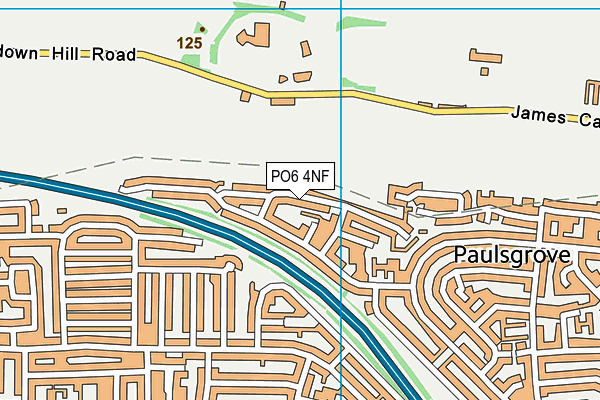 PO6 4NF map - OS VectorMap District (Ordnance Survey)
