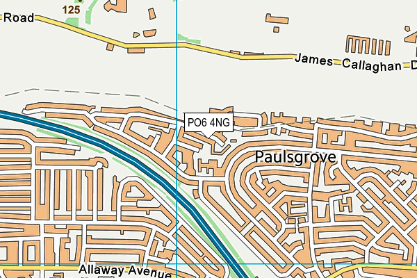 PO6 4NG map - OS VectorMap District (Ordnance Survey)