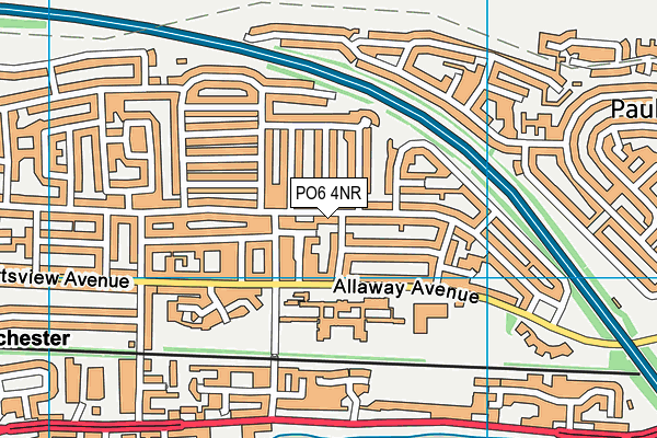 PO6 4NR map - OS VectorMap District (Ordnance Survey)