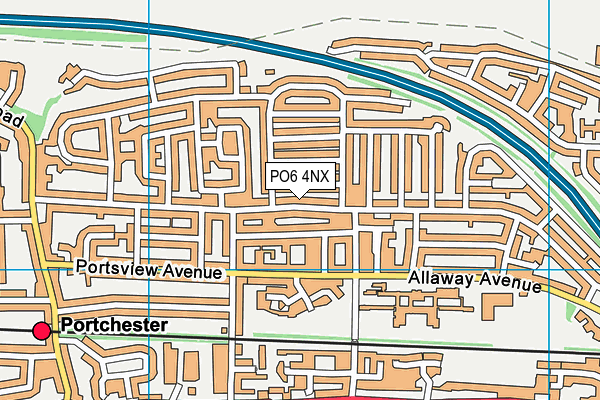 PO6 4NX map - OS VectorMap District (Ordnance Survey)