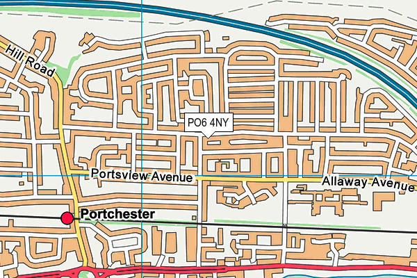 PO6 4NY map - OS VectorMap District (Ordnance Survey)