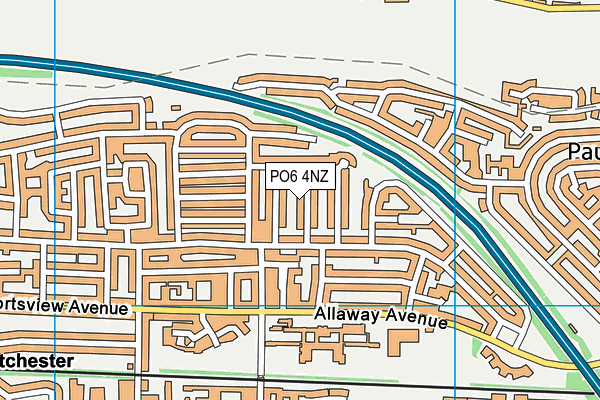 PO6 4NZ map - OS VectorMap District (Ordnance Survey)