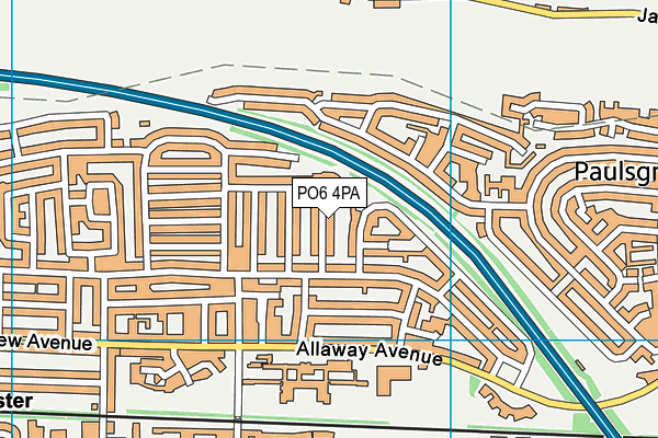 PO6 4PA map - OS VectorMap District (Ordnance Survey)
