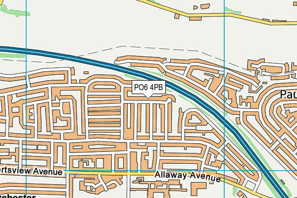 PO6 4PB map - OS VectorMap District (Ordnance Survey)