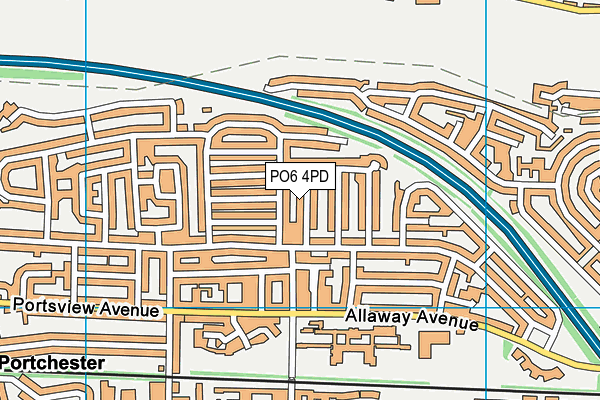 PO6 4PD map - OS VectorMap District (Ordnance Survey)