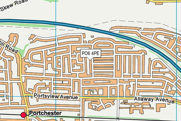 PO6 4PE map - OS VectorMap District (Ordnance Survey)