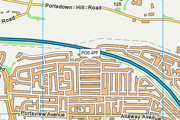 PO6 4PF map - OS VectorMap District (Ordnance Survey)