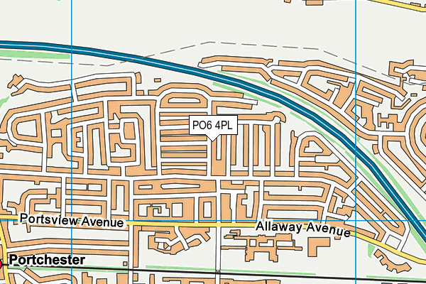 PO6 4PL map - OS VectorMap District (Ordnance Survey)