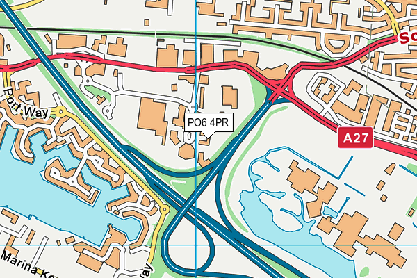 PO6 4PR map - OS VectorMap District (Ordnance Survey)